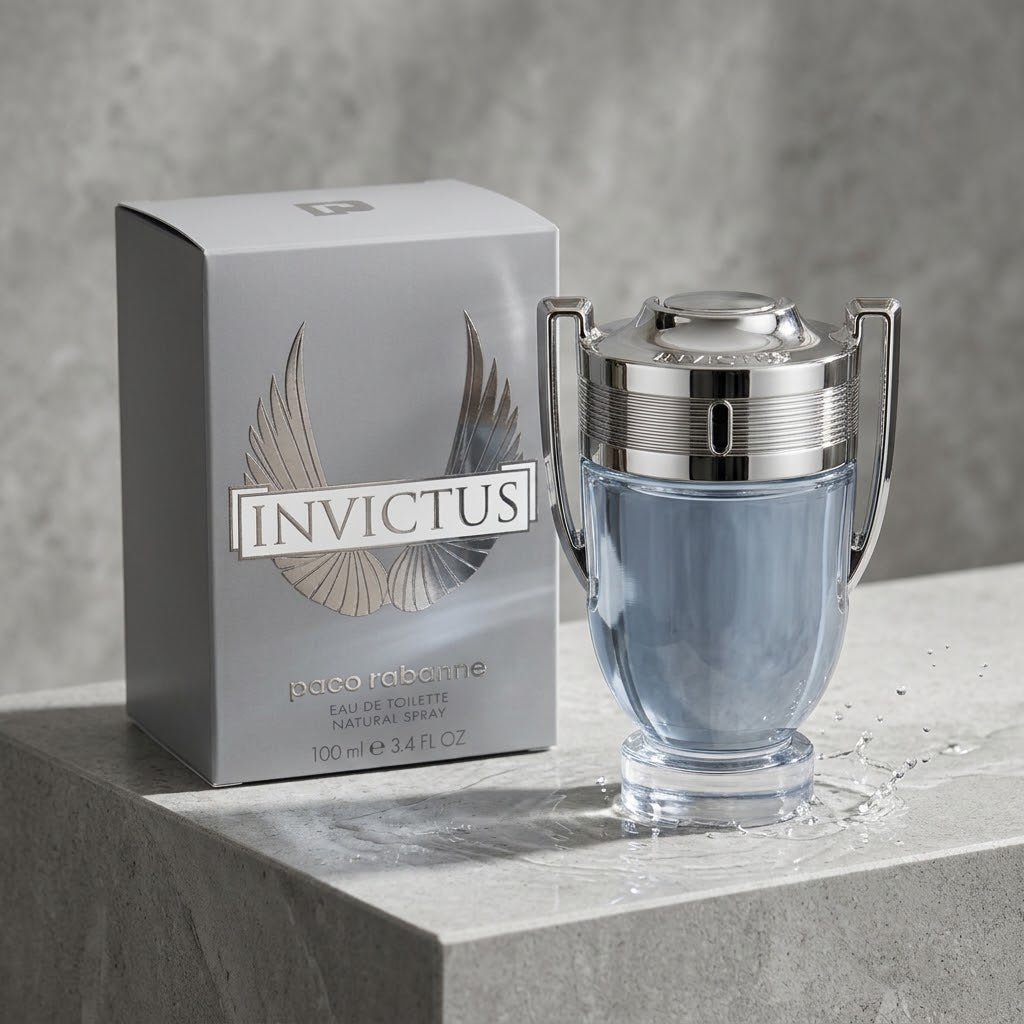Paco Rabanne Invictus Eau De Toilette 100ml Spray for Men – Long Lasting Fresh Aftershave UK